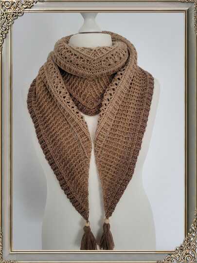 flaches Dreieckstuch "Cappuccino"