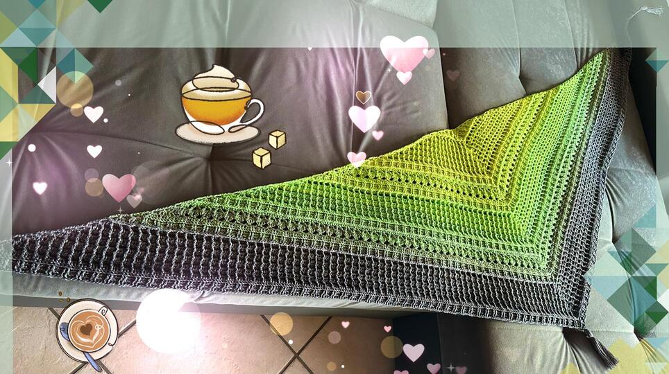 flaches Dreieckstuch "Cappuccino"