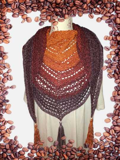 flaches Dreieckstuch "Cappuccino"