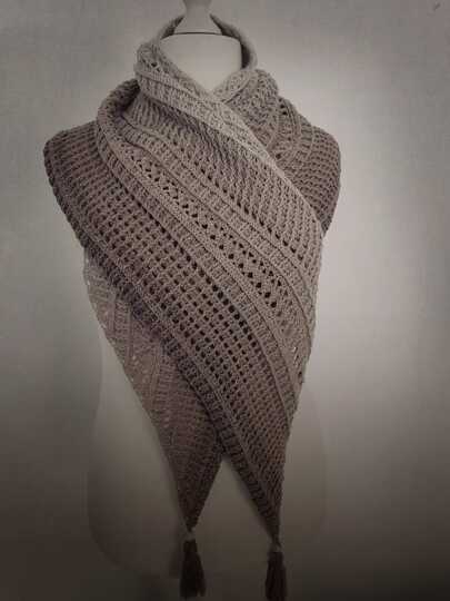 flaches Dreieckstuch "Cappuccino"