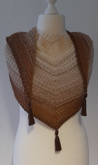 flaches Dreieckstuch "Cappuccino"