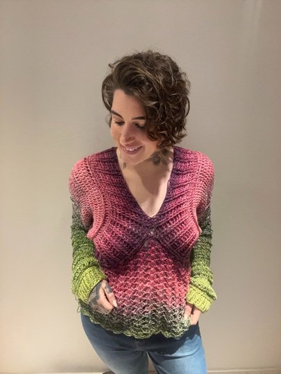 Häkelanleitung Pullover "ROCKING FLOWERS"