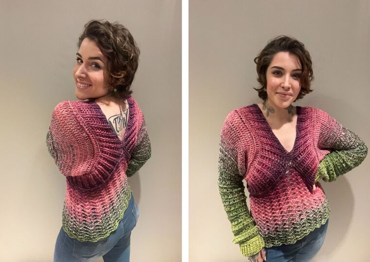 Häkelanleitung Pullover "ROCKING FLOWERS"