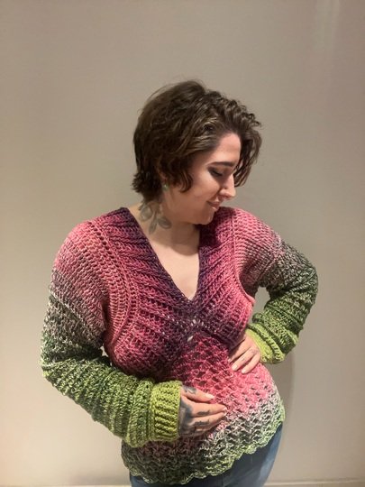 Häkelanleitung Pullover "ROCKING FLOWERS"