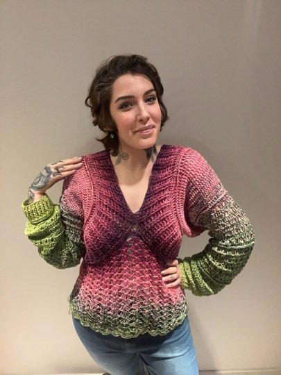 Häkelanleitung Pullover "ROCKING FLOWERS"