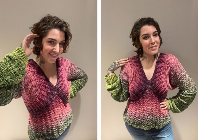 Häkelanleitung Pullover "ROCKING FLOWERS"