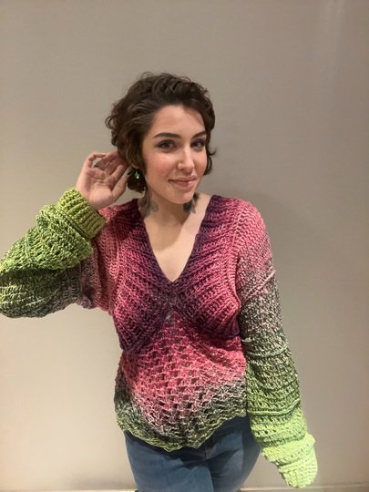 Häkelanleitung Pullover "ROCKING FLOWERS"