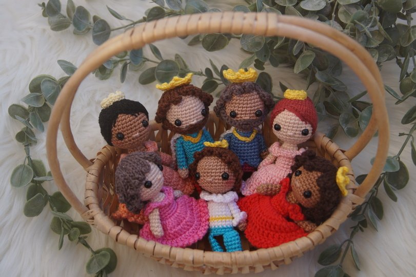 Fingerpuppen Familie, Häkelanleitung deutsch