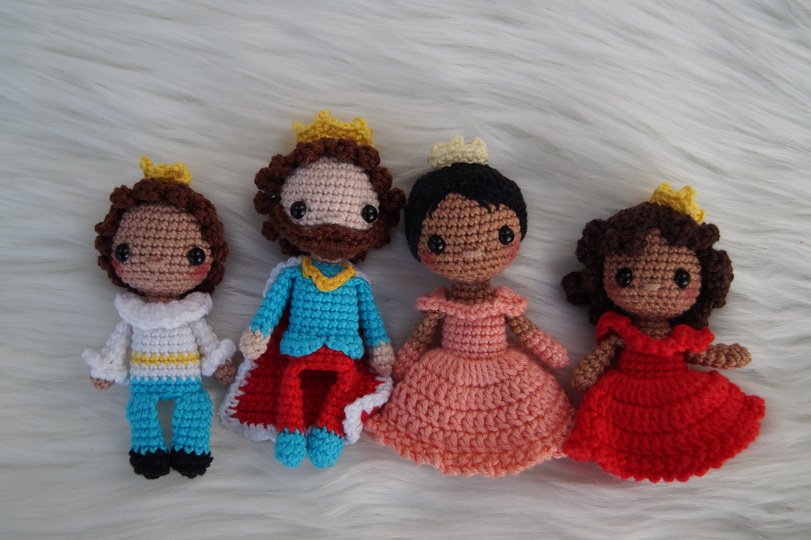 Fingerpuppen Familie, Häkelanleitung deutsch