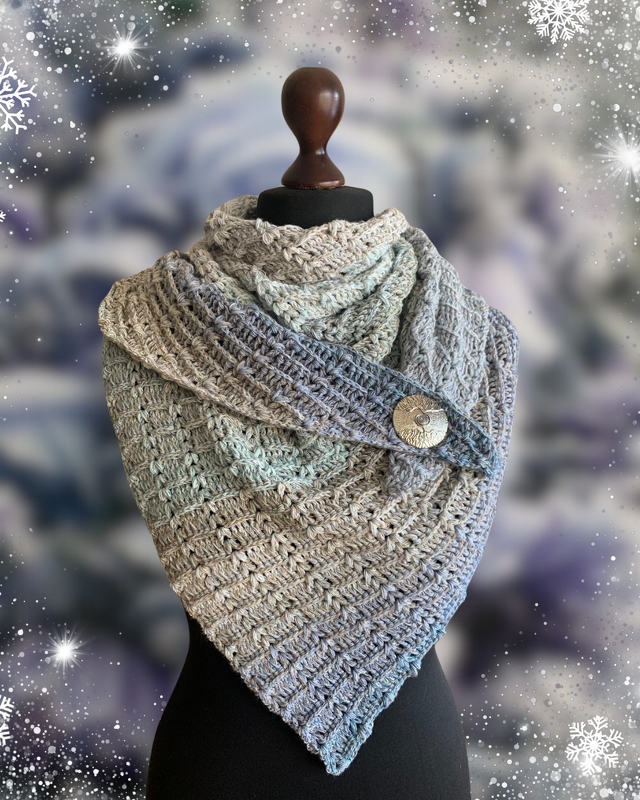 Frozen Flower - Häkelanleitung für ein asymmetrisches Dreieckstuch - Bild 2