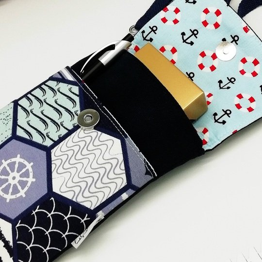 Flacher Walter - Eine Handytasche mit Platz - digitale Nähanleitung + SM