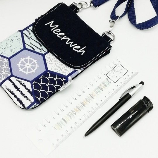 Flacher Walter - Eine Handytasche mit Platz - digitale Nähanleitung + SM