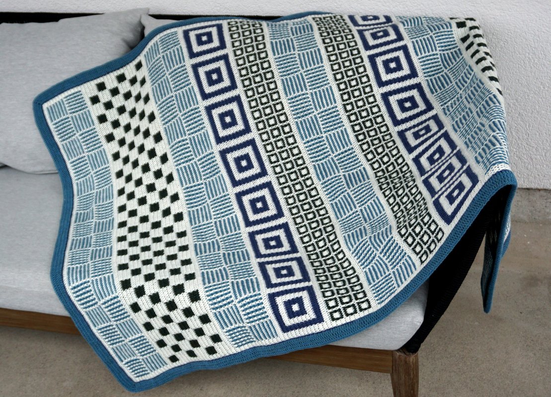 Häkelanleitung Decke "Viereggli" einfach