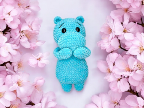 Häkelanleitung Nilpferd – Amigurumi Hippo PDF – Häkelmuster Stofftier