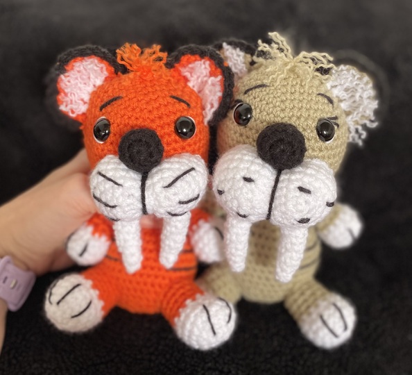 Säbelzahntiger Milo und Donna Häkelanleitung