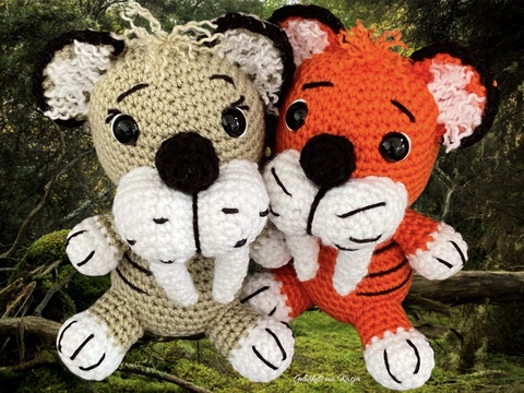 Säbelzahntiger Milo und Donna Häkelanleitung