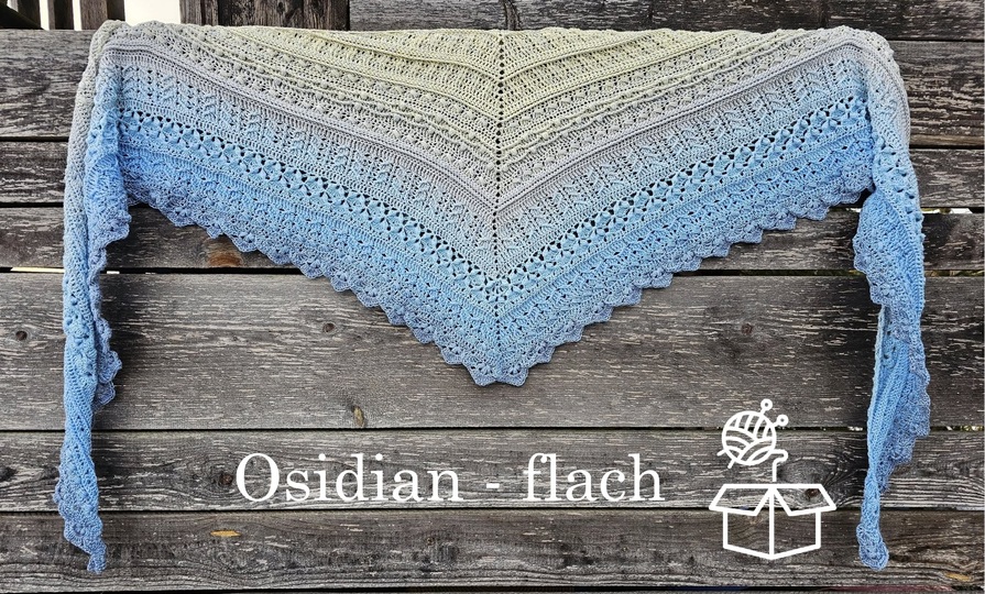 Osidian Flach - Extra breites, kuschelig warmes Schaltuch Schal