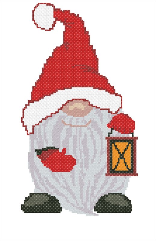 Christmas Gnome Modern Cross Stitch - Image 3