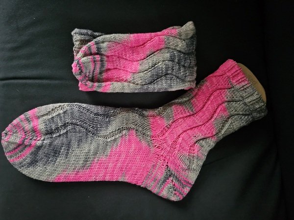 Sockenmuster Wege der Wellen