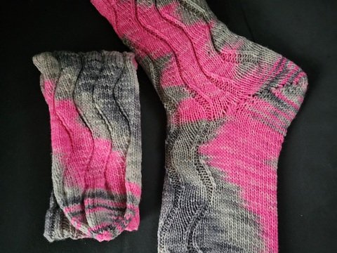 Sockenmuster Wege der Wellen