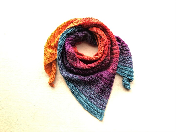 Häkelanleitung Kombiset "Calor" - Dreieckstuch asymmetrisch und klassisch