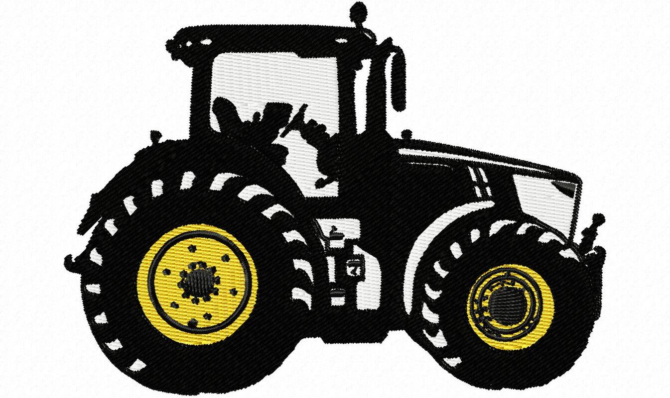 4 tlg. Stickdatei Schlepper Traktor Trekker Bulldog Stickmuster Motiv