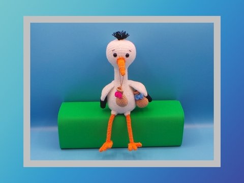 Häkelanleitung Storch Sally