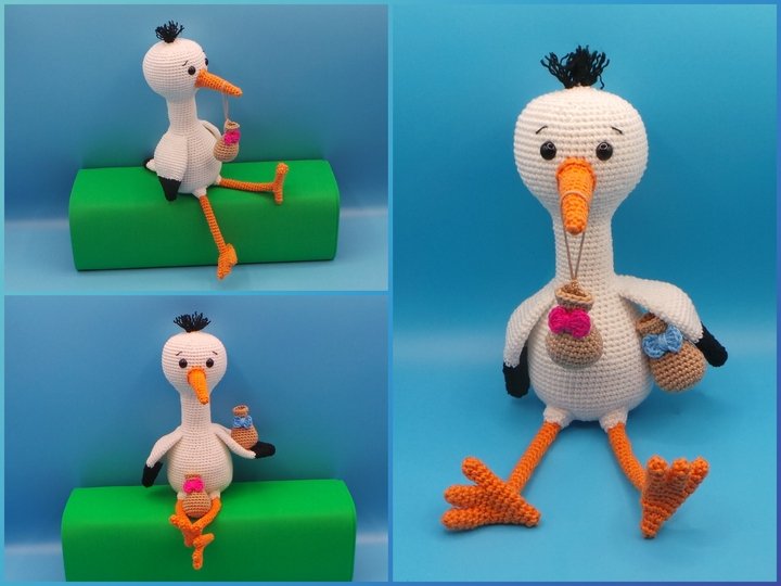 Häkelanleitung Storch Sally