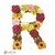 Floral letter R crochet applique