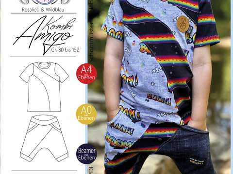 E-Book Kombi Amigo Shirt und Hose Gr. 80 bis 152