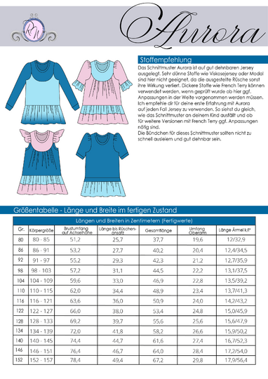 E-Book Aurora Gr. 80 bis 152