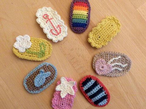 Häkelanleitung für Haarspangen zum Selbstkombinieren "Mix & match"