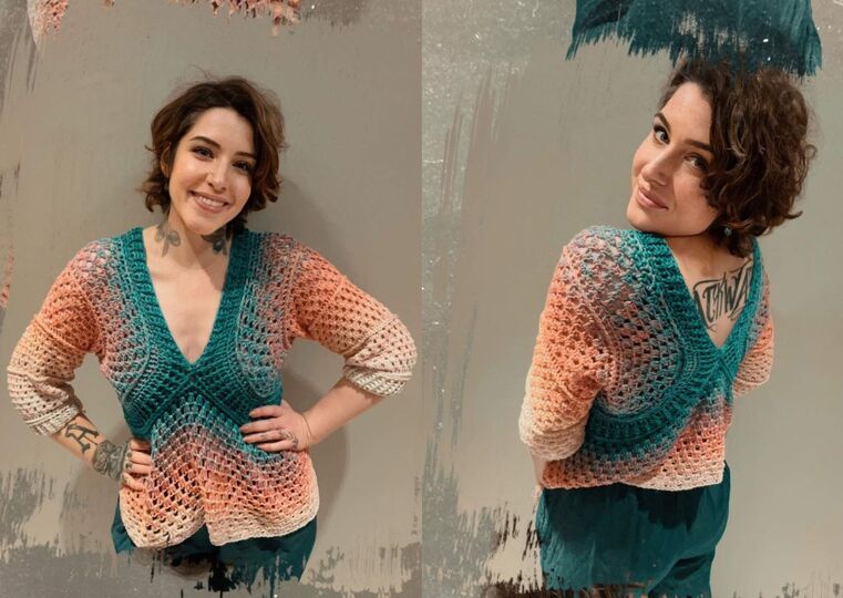 Häkelanleitung Pullover "ROCKING GRANNY"