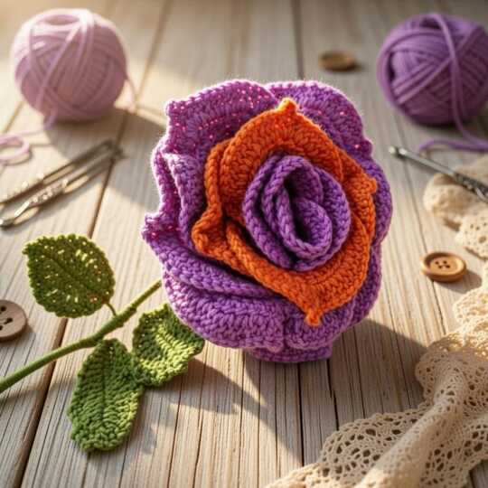 Crochet Multi-Layer Flower PDF + Video Tutorial in English Only