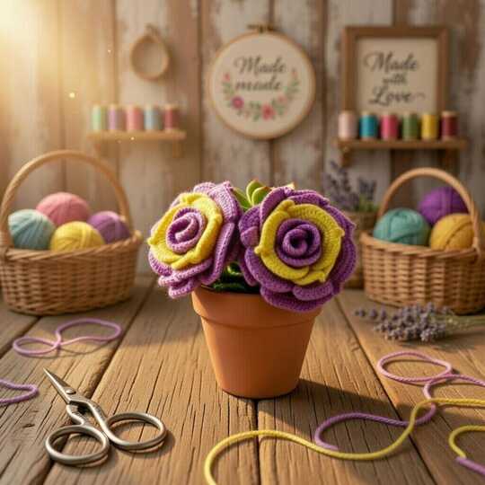 Crochet Multi-Layer Flower PDF + Video Tutorial in English Only