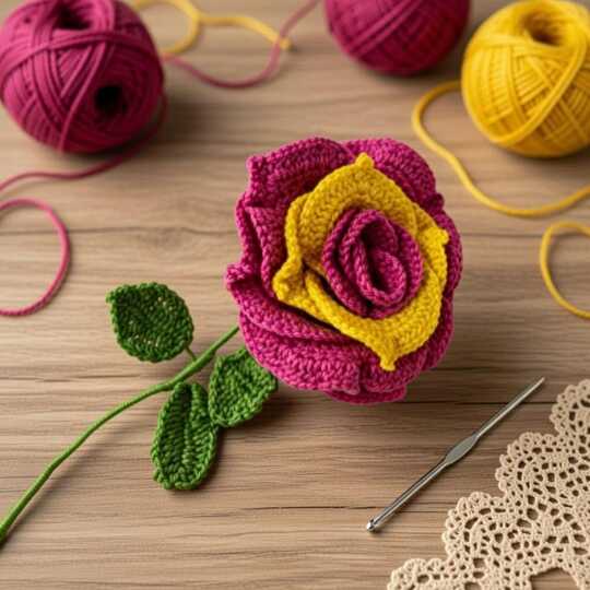 Crochet Multi-Layer Flower PDF + Video Tutorial in English Only