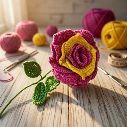 Crochet Multi-Layer Flower PDF + Video Tutorial in English Only