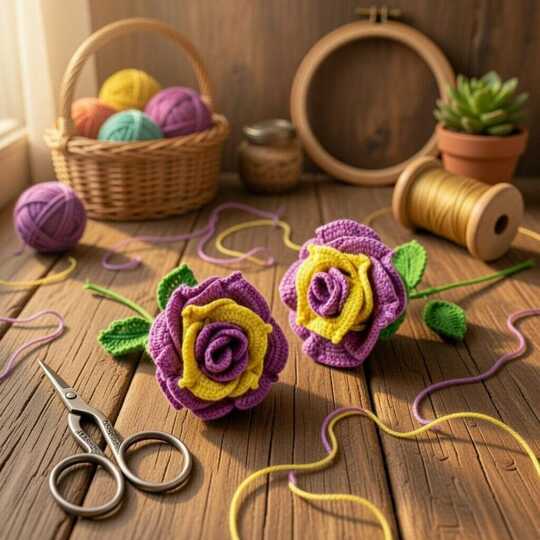 Crochet Multi-Layer Flower PDF + Video Tutorial in English Only