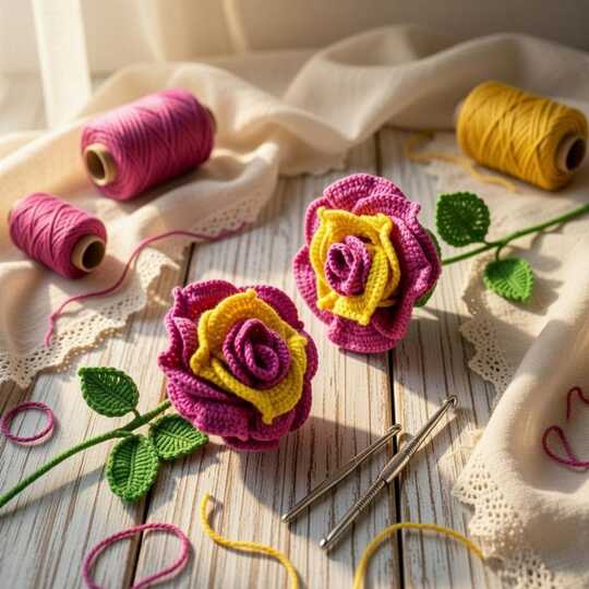 Crochet Multi-Layer Flower PDF + Video Tutorial in English Only