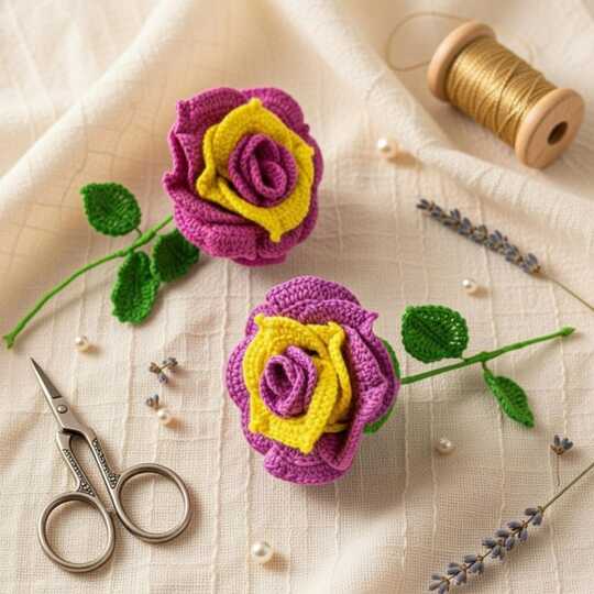 Crochet Multi-Layer Flower PDF + Video Tutorial in English Only