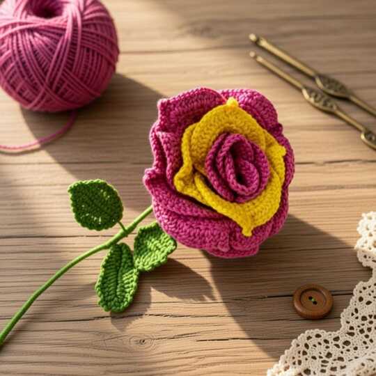 Häkelanleitung Mehrlagige Blume PDF + Video Tutorial nur Englisch