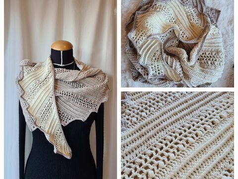 Häkelanleitung Drachenschal Sezkas No 2 mit 2 Varianten