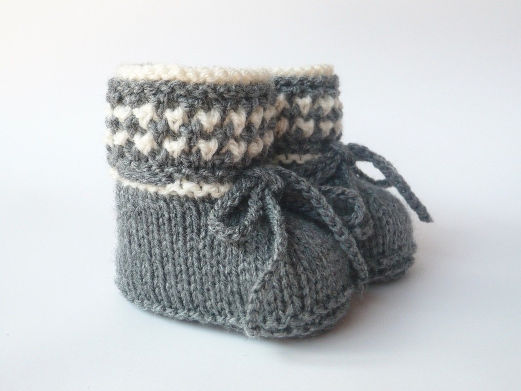 PDF Strickanleitung Babyschuhe gestrickt - E-Book Stricken Perlpatent - Bild 3