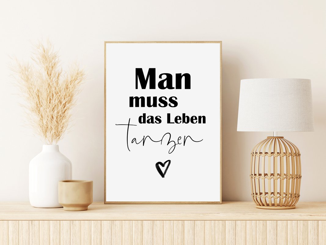 Poster LEBEN TANZEN Poster Sprüche Geschenk Freundin - Bild 3