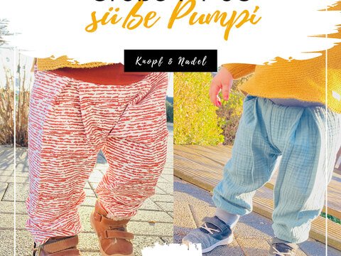 Schnittmuster Süße Pumpi Größe 74-98 inkl. YouTube Anleitung