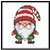 Christmas Cross Stitch Pattern, gnome design The Christmas dwarf