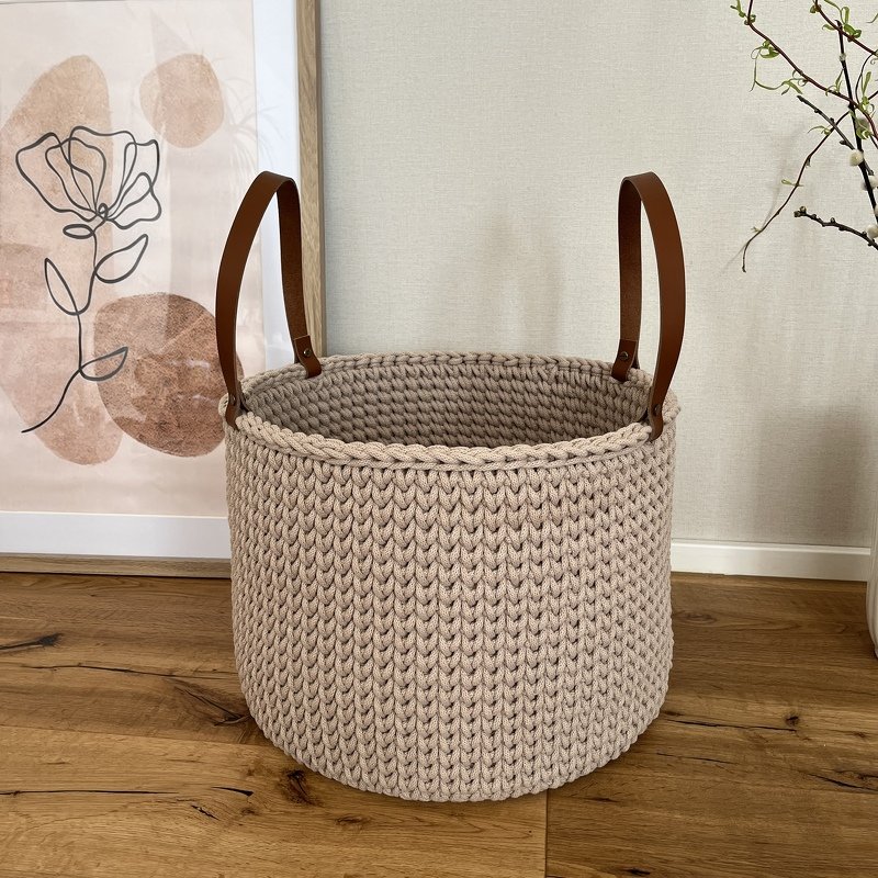 Anleitung XL-Häkelkorb rund im Strickstich ohne Verbindungsnaht (+ Video) - Bild 2