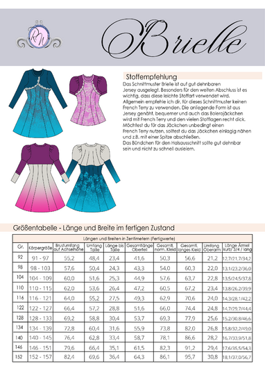 E-Book Brielle Gr. 92 bis 152