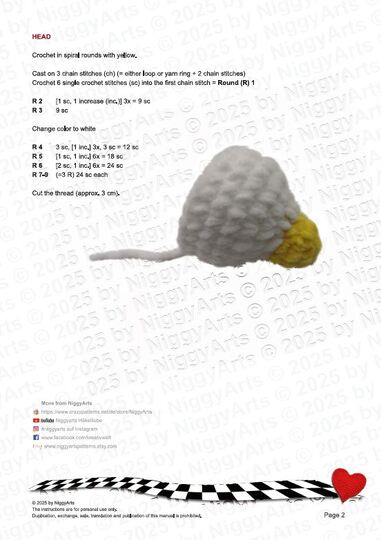 little goose - no sewing - crochet pattern by NiggyArts