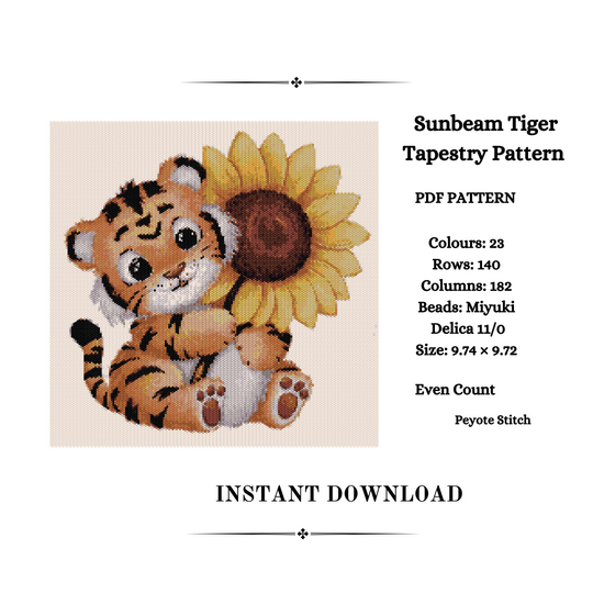 Sunbeam Tiger Tapestry Pattern